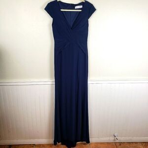 Ieena For Macduggal Women's Classy Chic Ruched Long Maxi Evening Dress Size 04